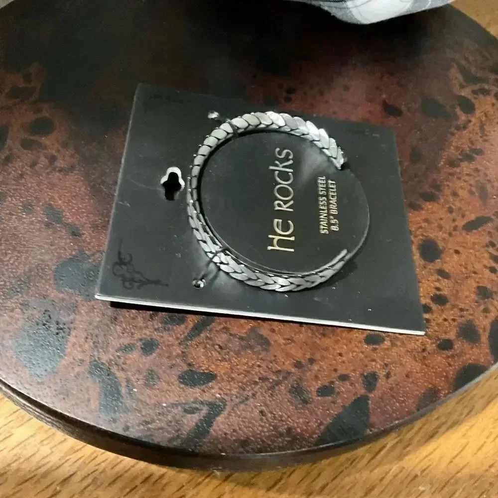 NWT Men’s He Rocks Stainless Steel 8.5” Bracelet